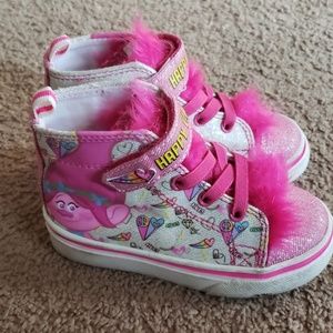 Girls high top troll sneakers size 8